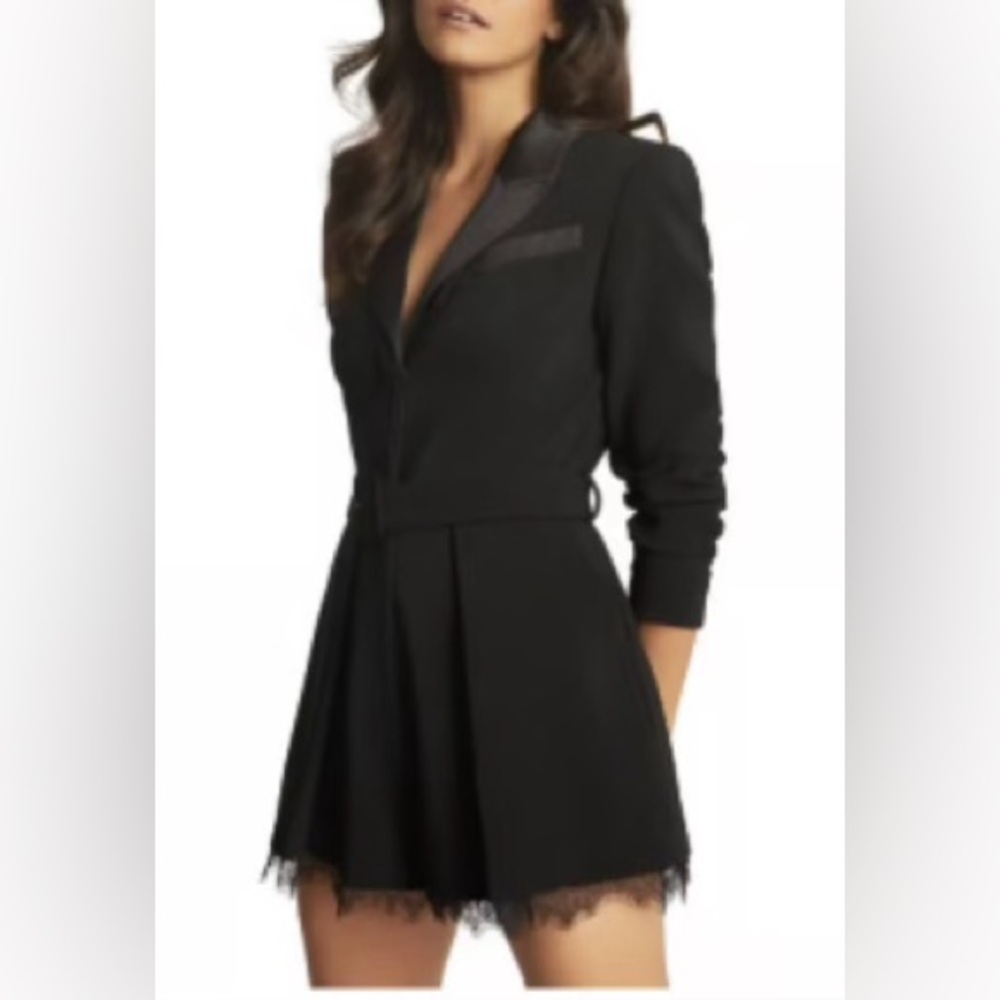 NWT Reiss Lorelli Lace Trim Playsuit Romper/Jumpsuit size 10